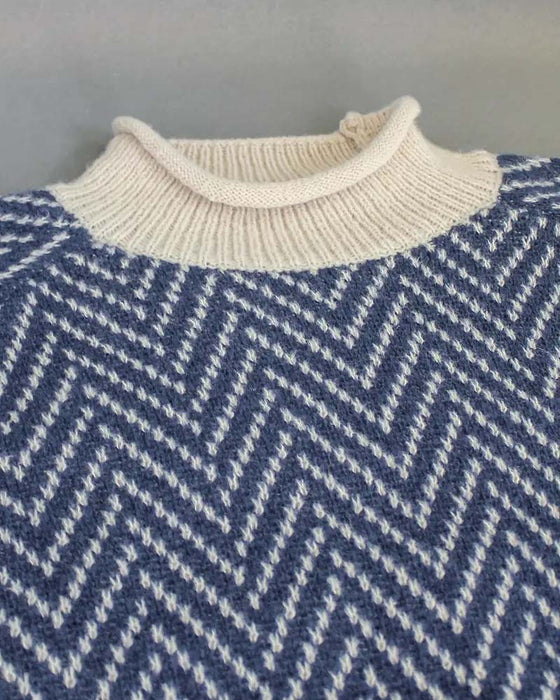 Striped Turtleneck Slouchy Pullover