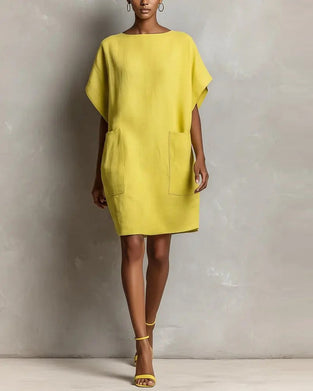 Round Neck Shift Dress