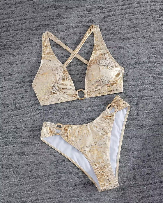 Metal Buckle Design Bikini