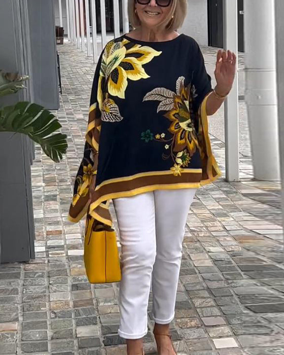 Printed Casual Loose Blouse