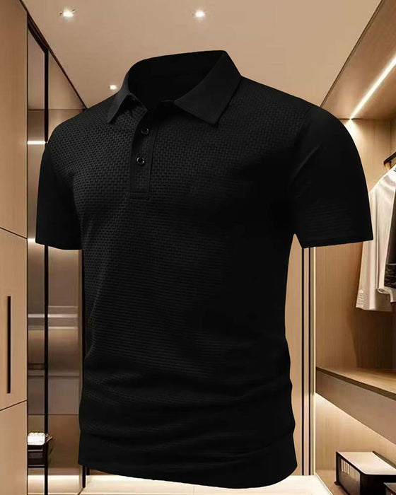 Lapel Placket Button T-Shirts