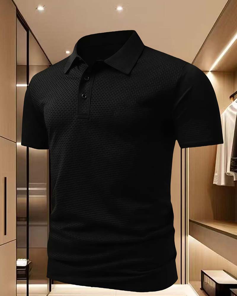 Lapel Placket Button T-Shirts