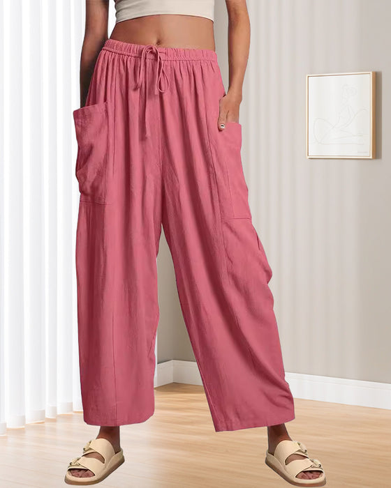 Straight-Leg Loose Casual Pants