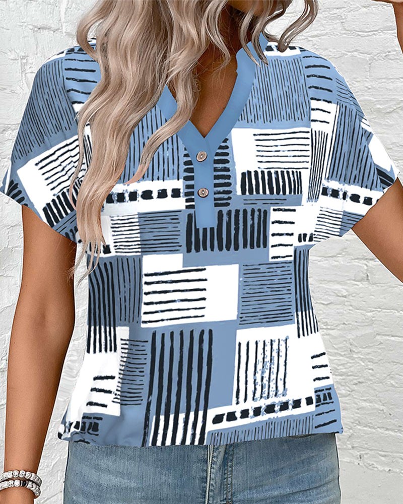 Irregular Printed Top