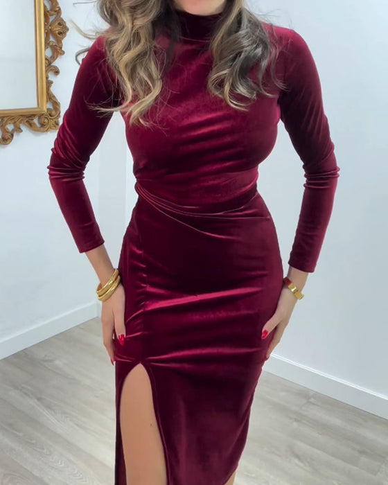 Abstract pattern print casual dress