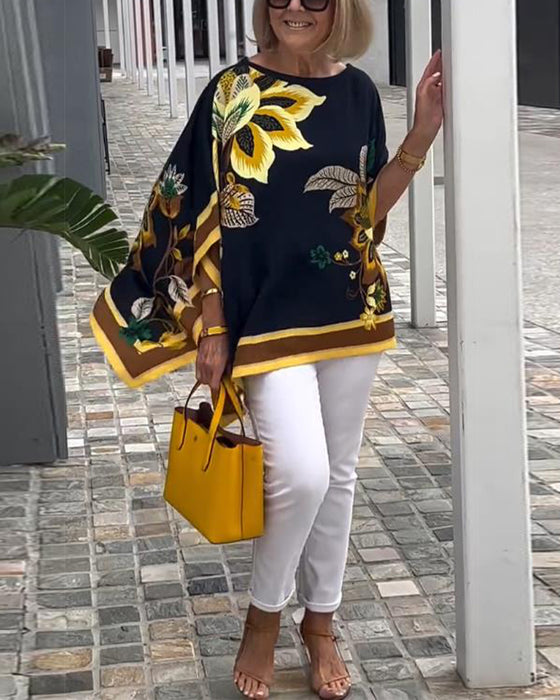 Printed Casual Loose Blouse