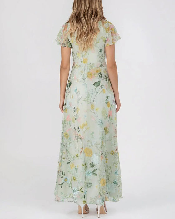 Ruffle Floral Print Dress