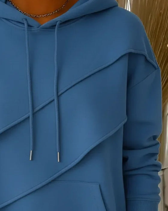 Pocket Casual Hooded Sweatshirt