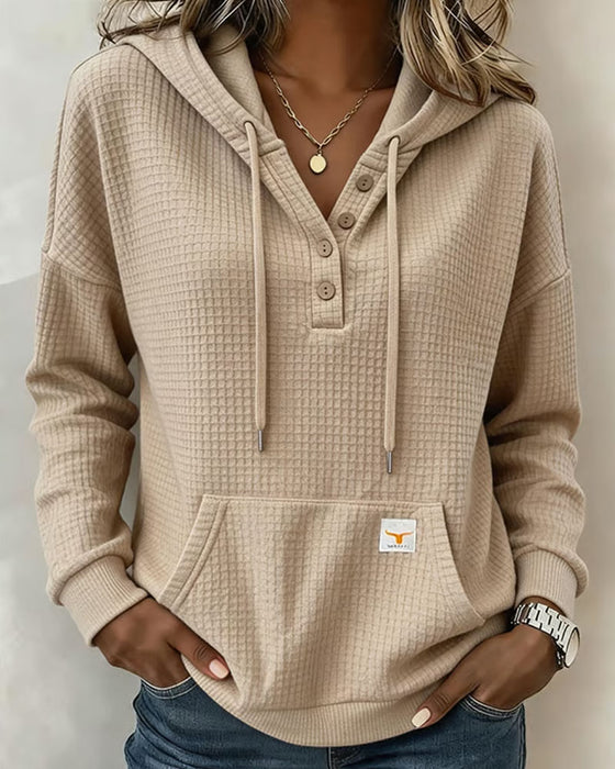 Fashion Henley Hoodie
