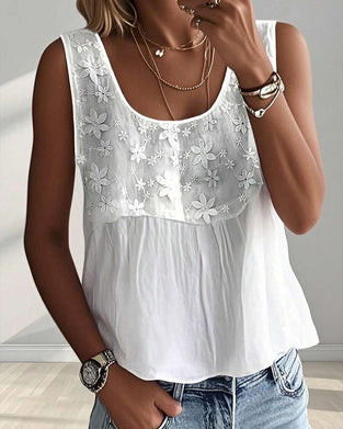 U-Neck Sleeveless Solid Tank Top