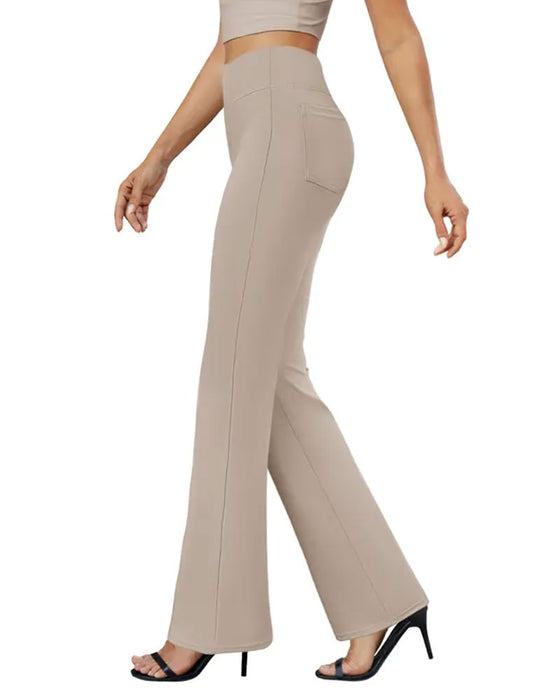 Solid Color Flare Leg Pants