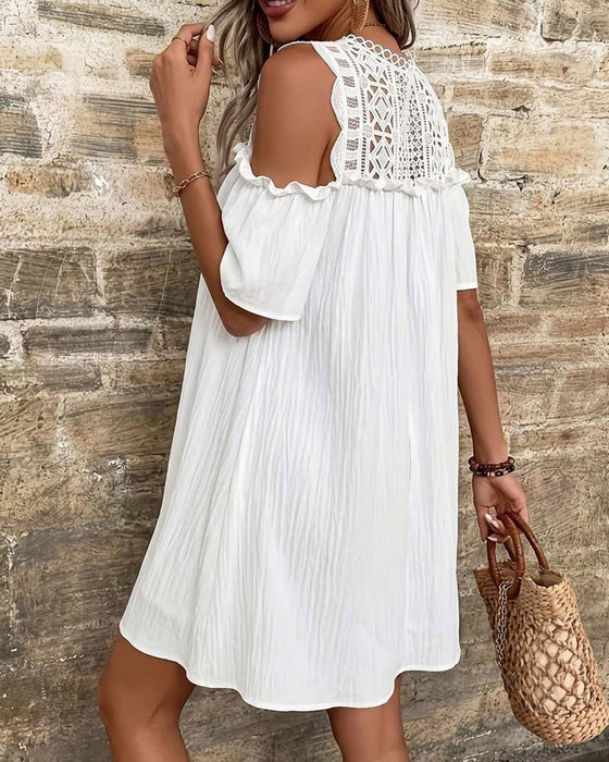 Cut-Out Off-Shoulder Short Dress