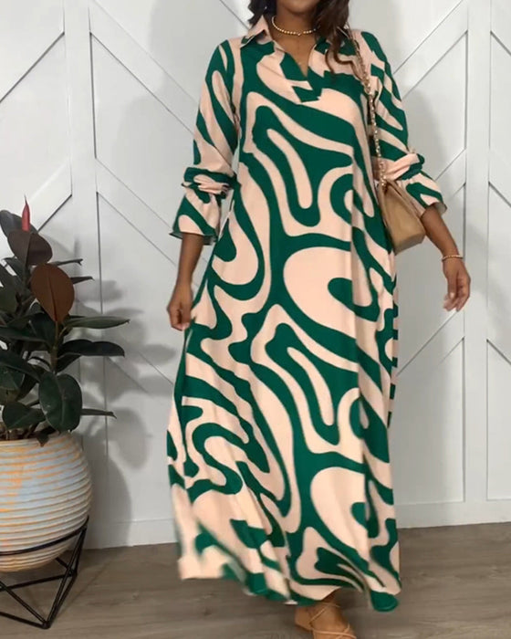 Elegant loose long sleeve dress