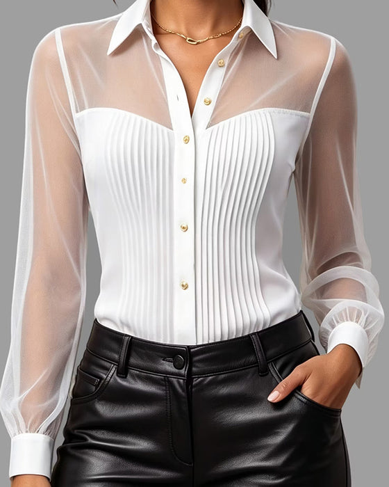 Button Casual Solid Shirt