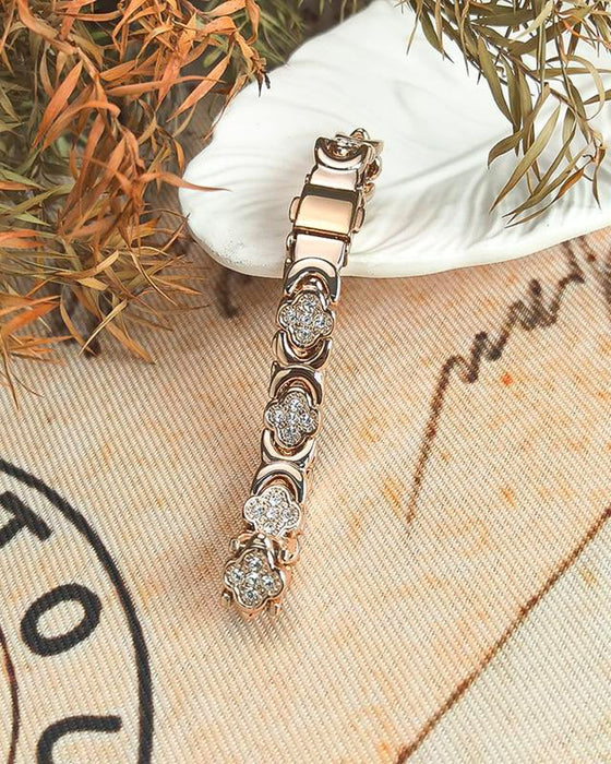 Four-Leaf Clover Copper Bracelet