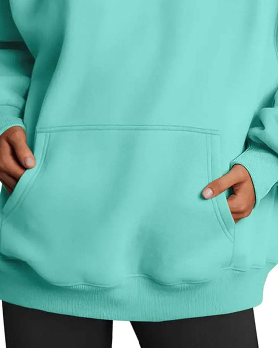 Solid Color Long Sleeve Casual Hoodie