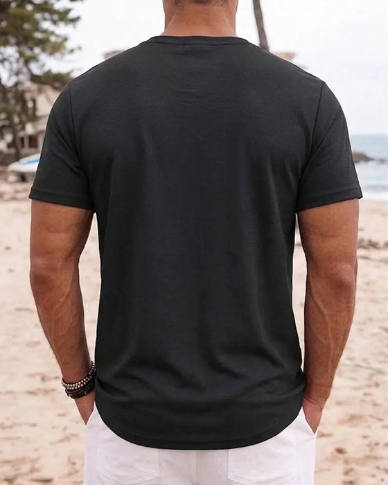Men's Minimalist Henley Short Sleeve T-Shirt