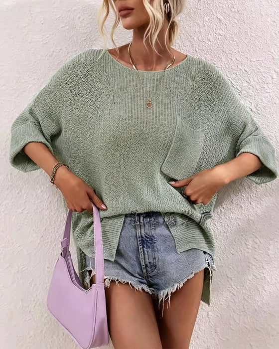 Solid With Pocket Pullover