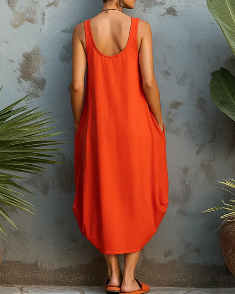 Casual Print Maxi Dress