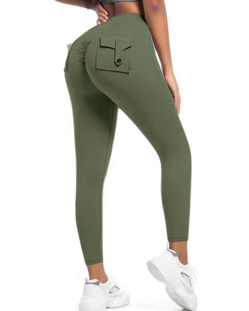 Pocket Solid Slim Fit Yoga Pant