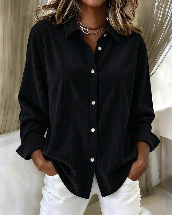 Corduroy Casual Solid Shirt