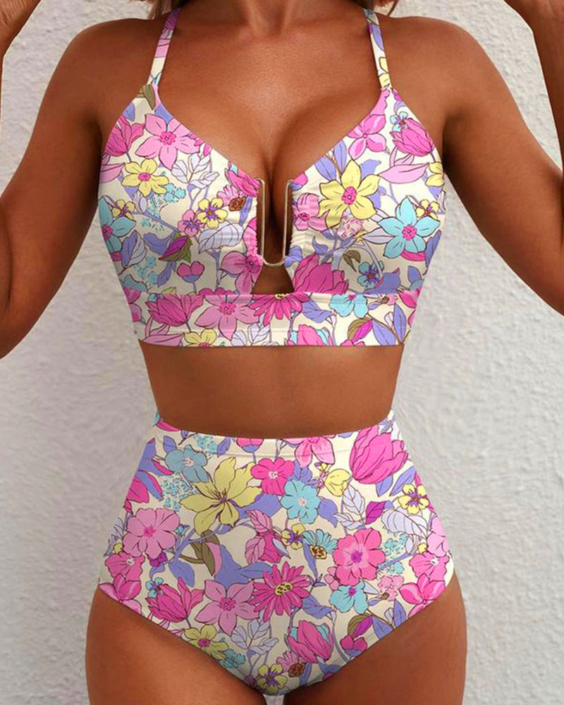 Floral Print Two-Piece Bikini