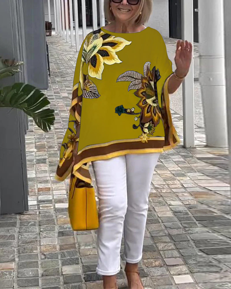 Printed Casual Loose Blouse