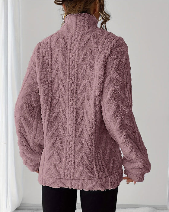 Double-Sided Fleece Half Zip Sweatshirt