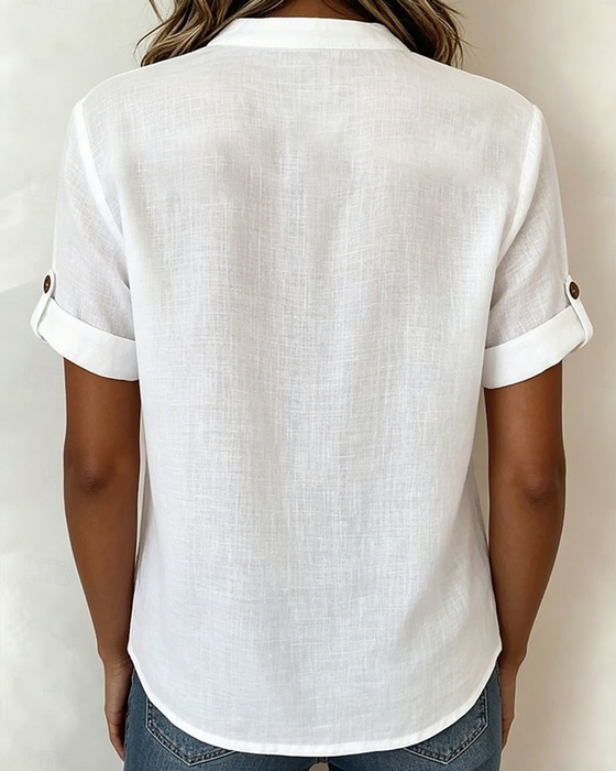 Half-Cardigan Short-Sleeved Blouse