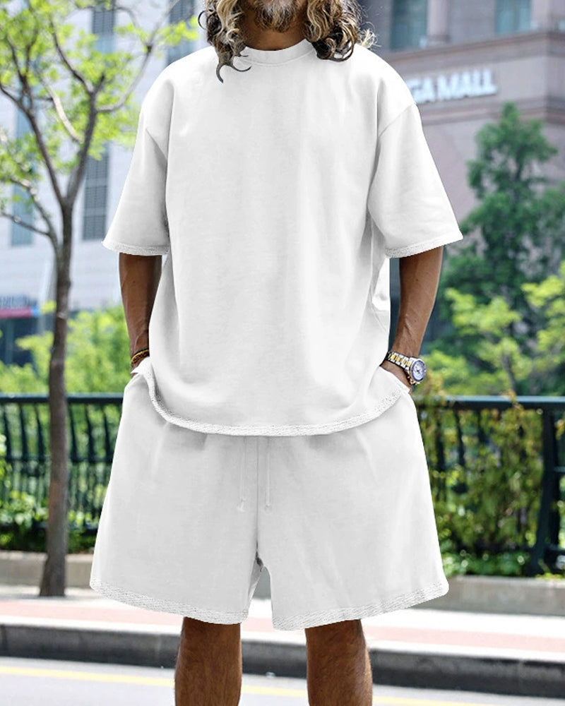 Casual Solid-Color Sleeveless Sports Sets