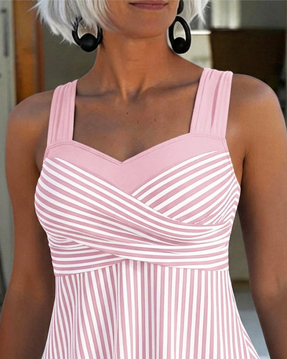 Striped Camisole Two-Piece Tankini