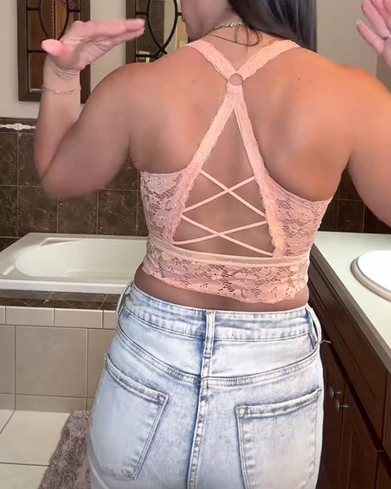 Sexy Lace Solid Color Underwear