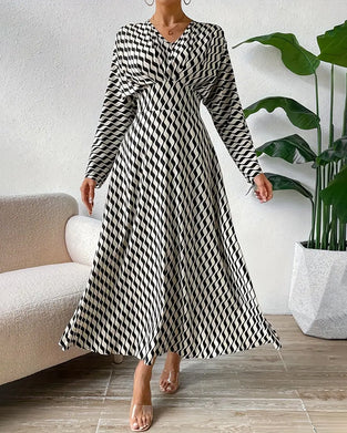 Wave Striped Maxi Dress