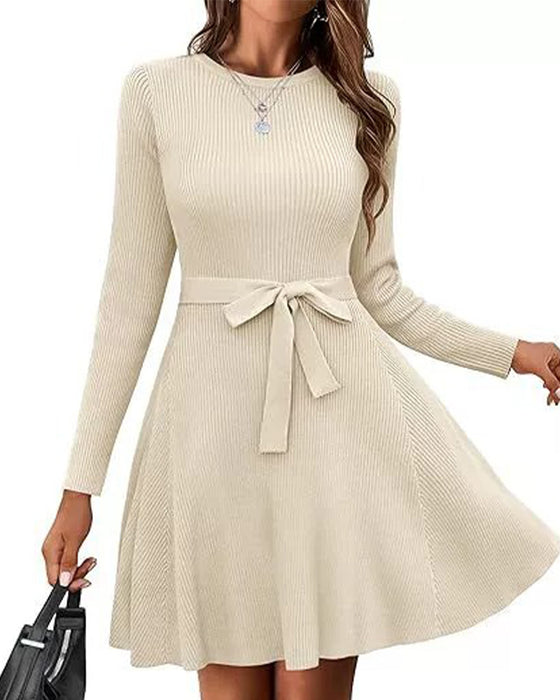 Long Sleeve Tie Dress