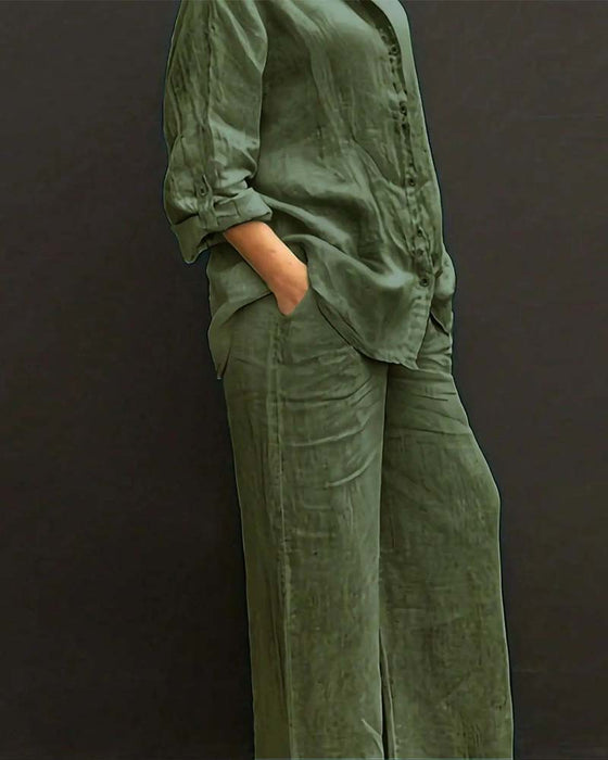 Long Sleeve Shirt Elastic Long Set