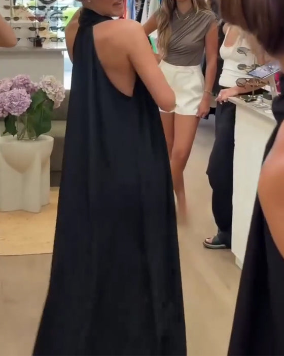 Elegant Sleeveless Floor-Length Dress