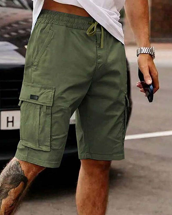 Drawstring Cargo Casual Shorts