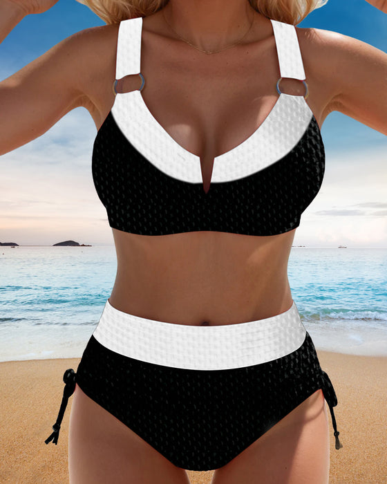 Bralette Contrast High Waisted Bikini