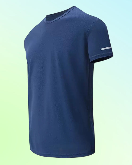Men's Solid Color Short Sleeve Athletic T-Shirt