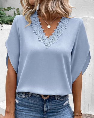 Elegant Lace V-Neck Top