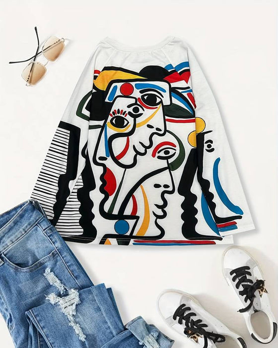 Abstract Printed Top