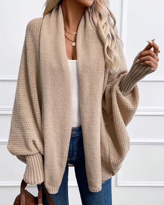 Raglan Puff Sleeve Cardigan