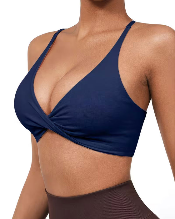 Supportive Twist Front Sports Bra