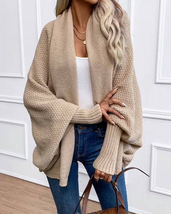 Raglan Puff Sleeve Cardigan