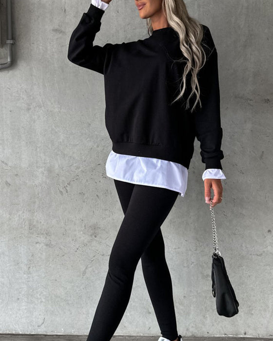 Solid color simple Sweatshirt