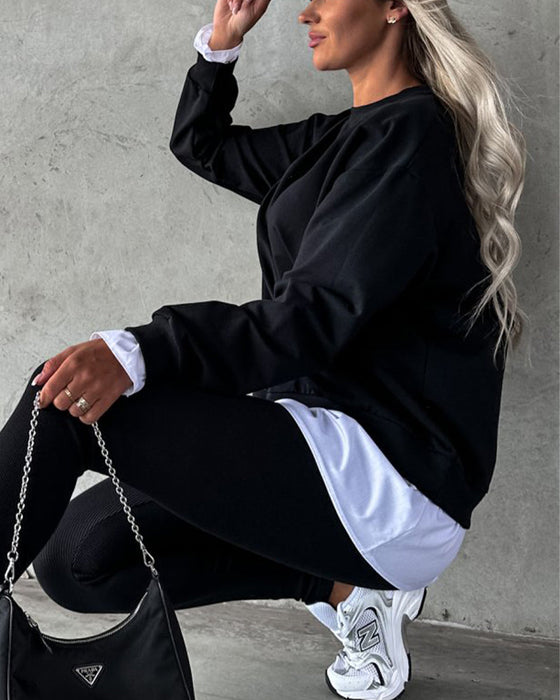 Solid color simple Sweatshirt