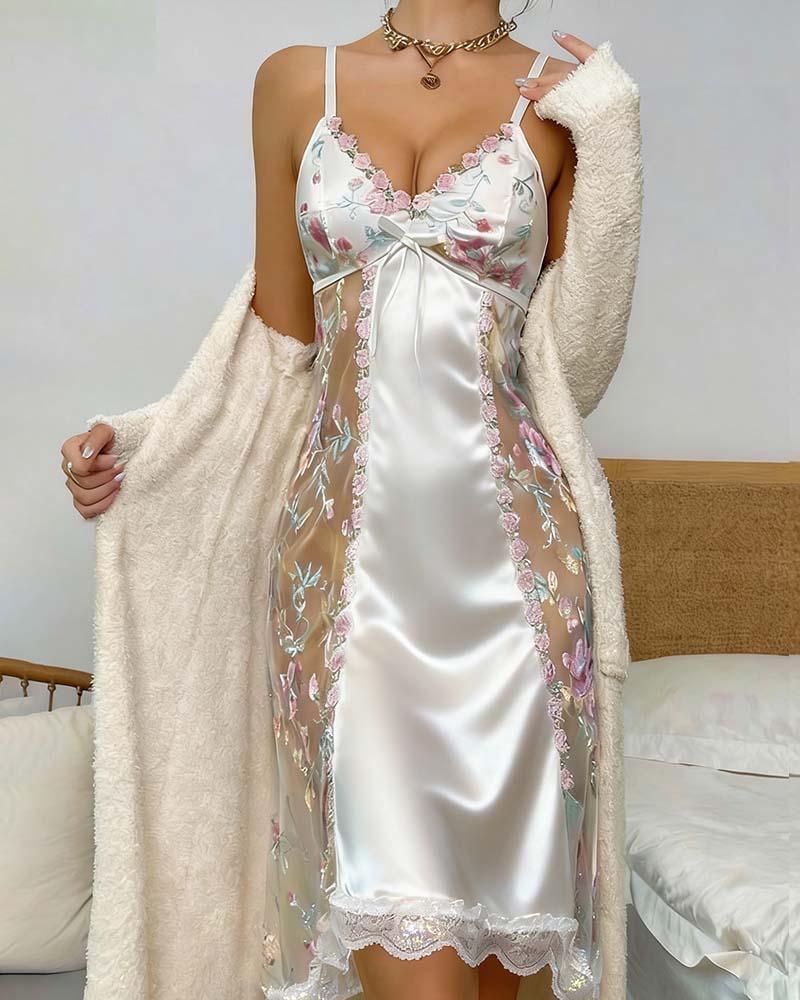 Sexy And Alluring Lingerie Nightgown With Straps