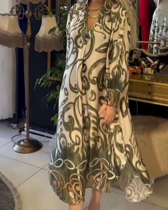 Loose and elegant printed dress