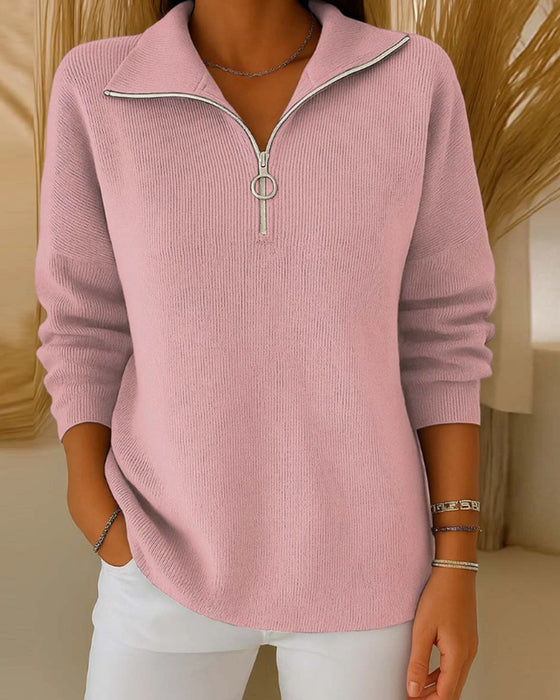 Half-zip Fashion Pullover Sweater