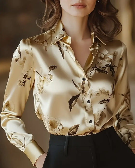 Retro Style Floral Print Shirt